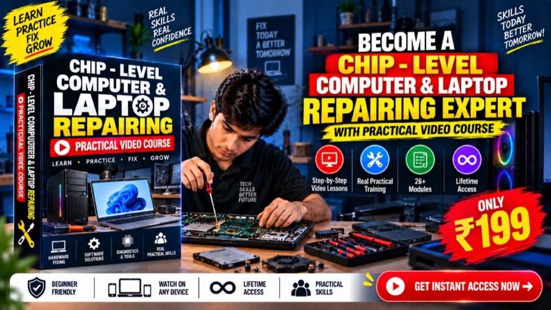 Become a Chip-Level Computer & Laptop Repairing Expert - Practical Video Course